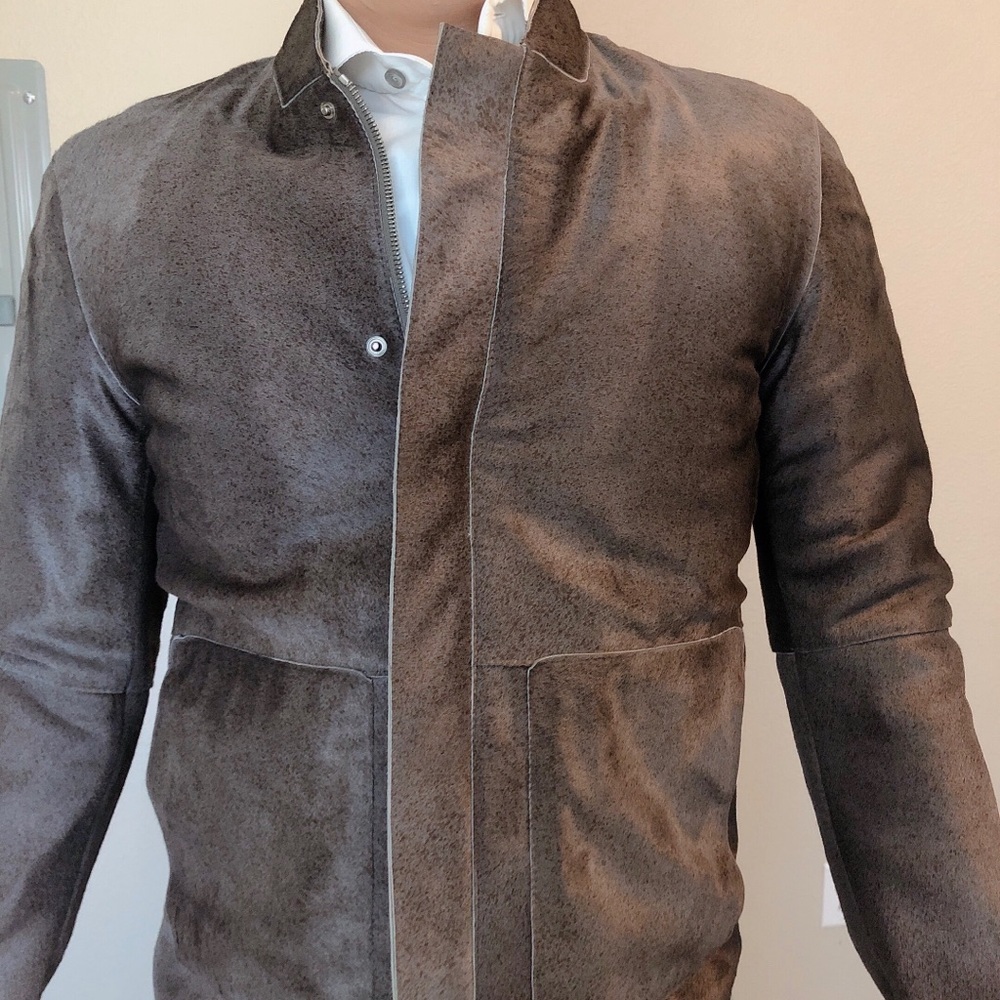 EMPORIO ARMANI LEATHER FUR JACKET